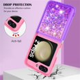 thumbnail image 4 of Glitter Case for Samsung Galaxy Z Flip 5 for Women Girls, Bling Sparkle Colorful Gradient Quicksand Waterfall Soft TPU Liquid Case Cover for Samsung Galaxy Z Flip5 LSJB-Pink Purple, 4 of 14