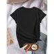 thumbnail image 2 of Fashion Short-Sleeve T-Shirt for Women with a Letter Pattern Print of The 'Easter' Bunny, Model 10640 For Adult, Men, Women, Teen, Teenager, Adolescent, Youth, 2 of 7