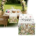 thumbnail image 1 of zhangmingg Easter Holiday Dining Table Runner Featuring Festive Bunny and Egg Designs for Seasonal, 1 of 4