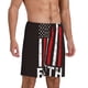 thumbnail image 2 of Fotbe USA Flag Cross Pantalones Cortos de Pijama para Hombre, Ropa de Dormir, Pantalones de Pijama Cortos para Hombre-X-Large, 2 of 6