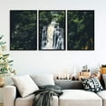 thumbnail image 3 of IDEA4WALL 3 Piece Framed Canvas Wall Art for Living Room, Bedroom Waterfall in Deep Forest of Croatia Canvas Prints for Modern Home Decoration Ready to Hang, 3 of 4