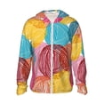 thumbnail image 1 of Fotbe Colorful Wool Balls Chaqueta con Protección Solar UPF 50+ para Hombre y Mujer, Camisa con Capucha y Bolsillos-X-Large, 1 of 7