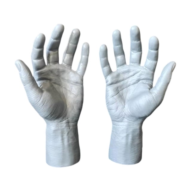 Milaget 2 Pieces Male Hand Mannequin Halloween Decor Multifunctional Lifelike Hand Models Fake Hands for Cosplay Practice Party Store