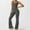 Gray, variant on Sakmal Gym Womens Jumpsuit Straight Leg Yoga Workout Solid Overalls Sleeveless Square Neck Black Full Pants for Women