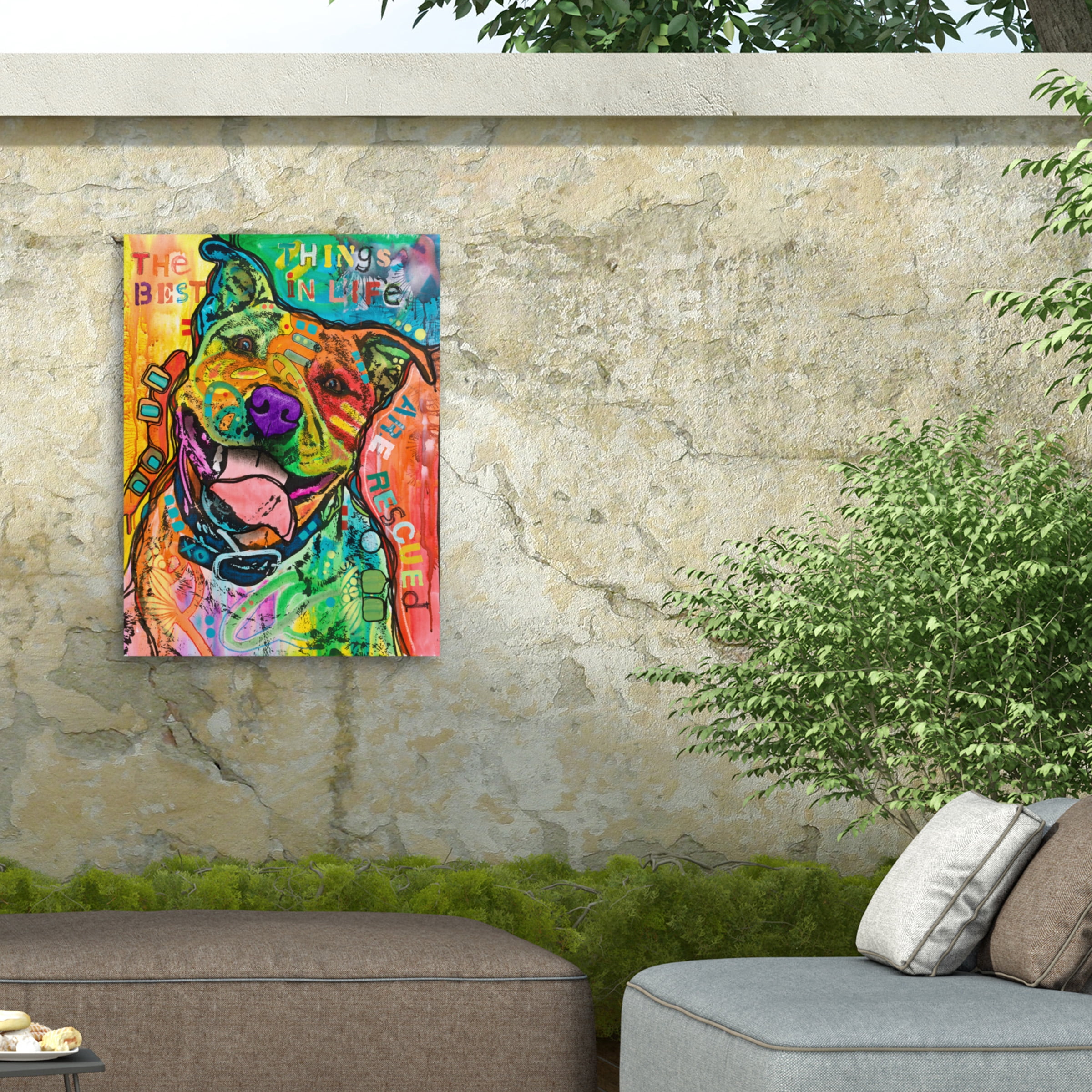 Dean Russo 'The Best Things In Life' Outdoor Canvas 24x18