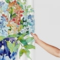 thumbnail image 3 of Awypu Chinoiserie Hydrangea Waterproof Bathroom Shower Curtain Set with Hooks White, 3 of 7