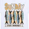 thumbnail image 3 of Instant Message - Sunday Fish Market Short Sleeve Graphic T-Shirt, 3 of 6