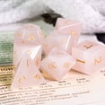 thumbnail image 2 of Cusdie Set of 7 Handmade DND Stone Dice, 16mm Polyhedral Stone Dice Set with Leather Box, D&D Dices for Collection, 2 of 5