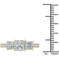 thumbnail image 4 of 2 Carat T.W. Diamond Princess-Cut Three-Stone 14kt Yellow Gold Engagement Ring, 4 of 5