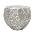 thumbnail image 5 of DecMode 19" x 16" Silver Aluminum Metal Abstract Coral Accent Table, 1-Piece, 5 of 7
