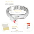 thumbnail image 3 of Wollet Stainless Steel Medical Alert Bracelet for Men, 8 Inch, Silver, Engraved Rivaroxaban, 3 of 7
