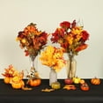 thumbnail image 3 of Cabaza artificial con flores Arreglo floral Guirnaldas de otoño Adorno de mesa para Halloween Decoraciones de oficina de otoño para el Sunnimix Escultura de calabaza, 3 of 8
