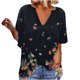 thumbnail image 1 of Blusa de manga tres cuartos con parte superior de un solo hombro para mujer Pompotops  hkajfhjk471612, 1 of 8