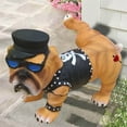 thumbnail image 4 of Funny Tough Guy Dog Peeing Statue, Hand Painted Garden Decoration With Biker Jacket Arm Band Sunglasses And Hat, For Outdoor Indoor Courtyard Patio Balcony, 4 of 6