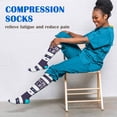 thumbnail image 3 of 7 Pairs Copper Compression Socks for Women & Men Circulation 15-20 mmhg - Better Blood Flow, Swelling, Best Support for Medical, Running, Nursing, 3 of 8