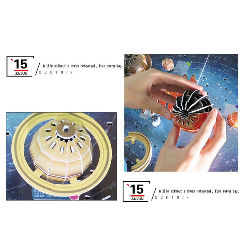 3D Solar System Puzzle Set Planet Paper For DIY Learning Science Toy 146Pcs 