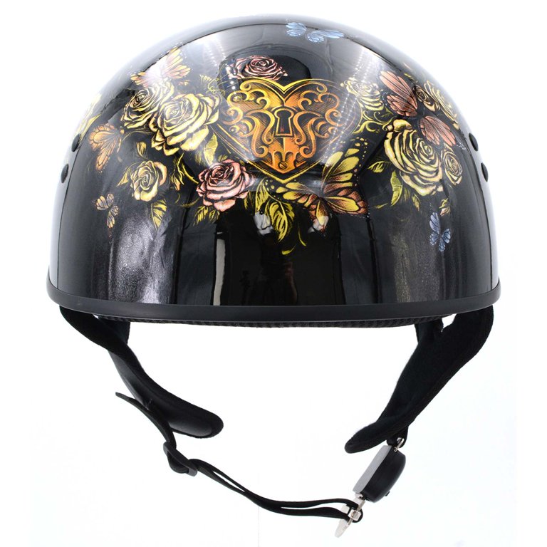 black motorcycle helmet too hot Leathers HLD1006 Out Eagle DOT Approved Skull Cap Half Bikers (Weight Will Vary Upon Size) Meets or Exceeds FMVSS No 218 Certified / DOT Standards DOT Approved Hot Leathers T72 Black Widow
