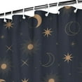 thumbnail image 3 of Gothic Shower Curtain Set - Dark Celestial Moon & Star Print, Mystical Cosmic Bath Decor, Waterproof Polyester 72"Wx72"L, Goth Aesthetic Gift, 3 of 5