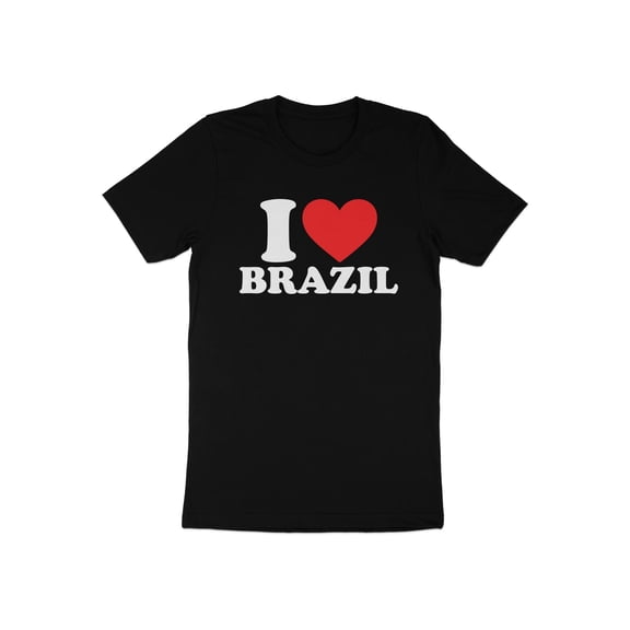 I Love Brazil National Day Patriotic Travel Brazilian Gift T-Shirt Brazil Citizen Resident Visitor Truism Presents Tshirt