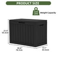 thumbnail image 2 of Uforic 45 Gallon Outdoor Resin Deck Box, Waterproof Storage Box, Lockable, Black, 2 of 10