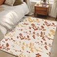 thumbnail image 4 of Orange Yellow Botanical Area Rugs 2.7'x5', Small Throw Rugs for Kitchen Bedroom, Rustic Country Spring Floral Summer Leaf Indoor Outdoor Rug Non-Slip Low Pile Carpet Runner Reversible Floor Mats, 4 of 8