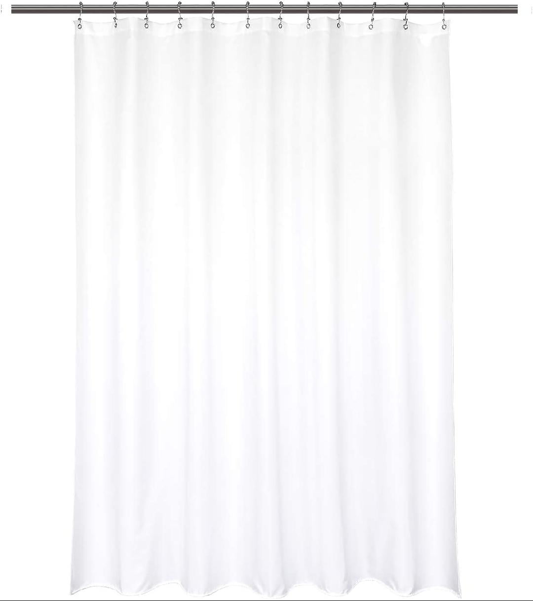 Waterproof Fabric Short Shower Curtain Liner Microfiber 72" W x 66" H