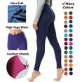 thumbnail image 3 of LMB Lush Moda Leggings for Women with Comfortable Yoga Waistband - Buttery Soft in Many of Colors - fits X-Large to 3X-Large, Evening Blue, 3 of 4