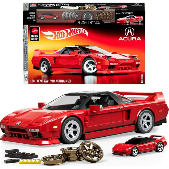 Mattel – Brick Shop – HW – Acura NSX 1990, 876 pièces, de collect. - Exclusivité Walmart