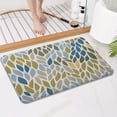 thumbnail image 4 of Blue Leaf and Vine Pattern Bathroom Rugs Mat,Non Slip Microfiber Bathroom Rug,Rubber Backing,Soft Bathroom Mats for Bathroom Floor,Tub and Shower,17x27in(43x68cm), 4 of 5