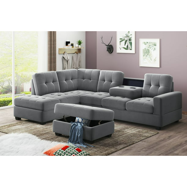 Sectional Convertible Sofa Microfiber, High Quality Leather Reclining Sectionals Uk