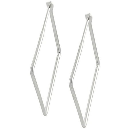Brinley Co. Sterling Silver 28mm Square Hoop Earrings