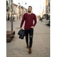 thumbnail image 6 of Ekouaer Long Sleeves Sweater for Men Ribbed Shirts Round Neck Tops Warm Thermal Blouse Soft Lightweight Undershirts, 6 of 6