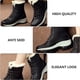 thumbnail image 4 of Botas de nieve cálidas con forro de piel sintética para mujer, zapatos con cordones antideslizantes de invierno, botines, 4 of 5
