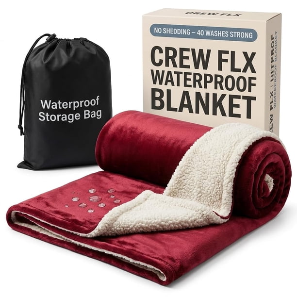 Manta impermeable CREW FLX reversible con forro polar y sherpa