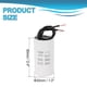 thumbnail image 2 of Capacitor de arranque Uxcell 10uF CBB60, capacitor de funcionamiento con 2 cables, motor de arranque CA 450V con frecuencia de 50Hz/60Hz, adecuado para compresores de aire y bombas, blanco, 2 of 6