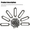 thumbnail image 2 of 50pcs Metal Label Holders For Furniture Drawers Cabinets Cards Nameplates Frames With Screws For Desk Bookshelf Bookcase Shelves Bronze (s 59 X 17mm), 2 of 2