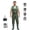 Brown, variant on GIEESHIELD Waterproof Bootfoot Chest Waders for Men and Women, Lightweight 2-Ply Nylon/PVC Fishing & Hunting Waders with Boot Hanger - Green (Green, 11)