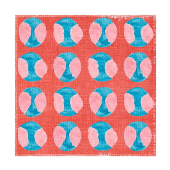 Canvas Wall Art - Melissa Wang 'Square and Circles I' Wall Art for Living Room, Bedroom, or Office Décor by Trademark Fine Art - 14 x 14 Inches