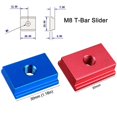thumbnail image 1 of M6 M8 T-track Slider Aluminum Alloy Slot Nut workbench Router Table Miter Track 2PCS M8, 1 of 8