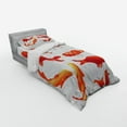 thumbnail image 3 of Ambesonne Fish Bedding Set 4 Pcs, Koi Shoal Chinese Animal, Queen, Orange White, 3 of 3