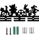 thumbnail image 2 of Soporte para medallas de fútbol, ​​estante para colgar medallas de animales, estante para colgar medallas deportivas, decoración de pared negra, organizador de medallas de acrílico., 2 of 9