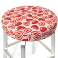 thumbnail image 6 of Goofa Cute Strawberry Printed Stool Covers Round, Waterproof Round Bar Stool Covers Anti-Slip Round Bar Stool Seat Cover with Elastic Bands Durable -14 inch, 6 of 7