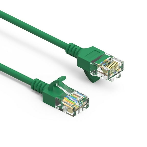 SF Cable Cat6A UTP Slim Ethernet Cable, 10 feet - Green