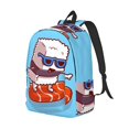 thumbnail image 6 of Easygd Sushi Salmon Surfing Canvas Backpack: Stylish, Lightweight, and Versatile with Large Capacity and Adjustable Straps –, 6 of 7