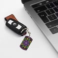 thumbnail image 6 of Goofa Mardi Gras5 Printed Rectangular Metal Keychain Bag Charm Floral Charm for Purse Keys Metal Keyring Gift for Women Accessories, 6 of 7