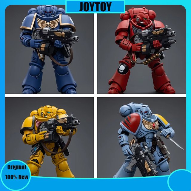 JOYTOY Warhammer 40K 1/18 figuras de acción Ultramarines Intercessors sangre ángeles Intercessors modelo figura de juguete regalos de navidad