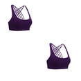 thumbnail image 2 of Minnieouse Sujetadores deportivos Entrenamientos Material premium Sujetador deportivo Dulce regalo Diseño único Acolchado para mujer Chica Morado oscuro XL 2Conjunto, 2 of 6