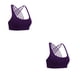 thumbnail image 3 of Qarigey Sujetadores deportivos Elasticidad Fitness Sujetador Ejercicio Apasionado Deporte Prop Back Diseño único Seamless Dark Purple Morado oscuro XL 2piezas, 3 of 6