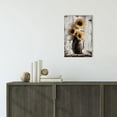 thumbnail image 6 of Rustic Sunflower Canvas Wall Art: Vintage Flower Picture Print Farmhouse Wall Decor - Floral Pot Decorative Poster Framed Artwork Decoration for Bedroom Home Office Ready to Hang 10" x 15", 6 of 6