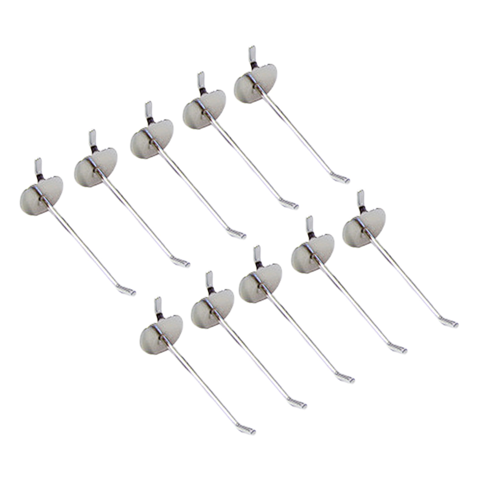 Yoone 10Pcs Pegboard Hooks Straight Upturned Design Iron Shelf Display